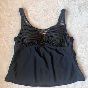 Costa Sol Black Swim Top Women Size 1X